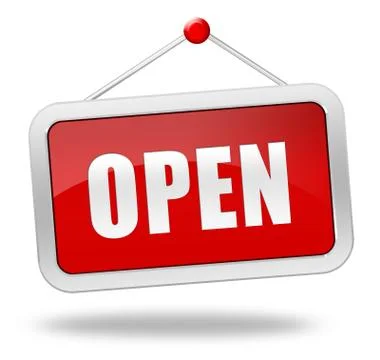 Open concept  3d illustration Stock Illustration