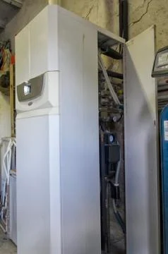Open condensing boiler Foto stock