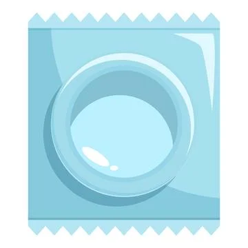Open condom wrapper lying on a white background 库存插图