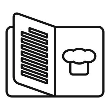 Open cookbook with chef hat for culinary recipes Stock Illustration