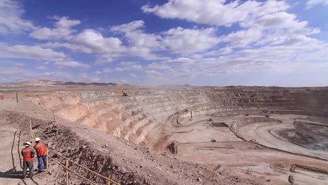 Open copper mining Видео 77049729