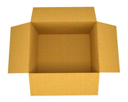Open corrugated cardboard box Illustrazione stock