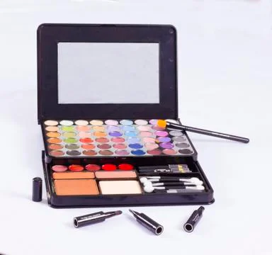 Open cosmetics compact Stock Photos