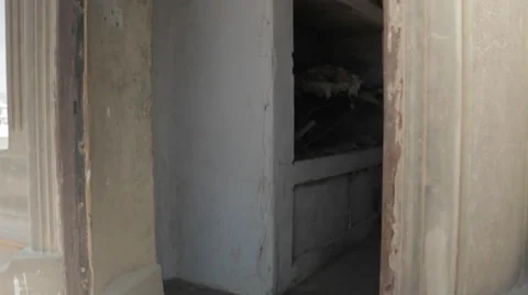 Open Crypt, Tilt Up,  Cemetery Grave Yard Stock Footage 48382978