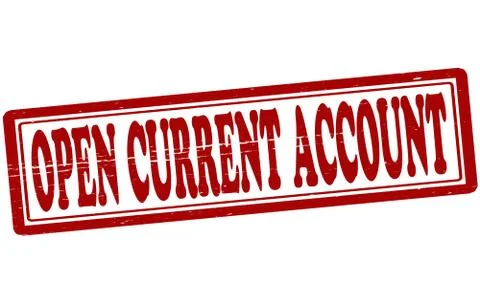 Open current account Stock Illustration