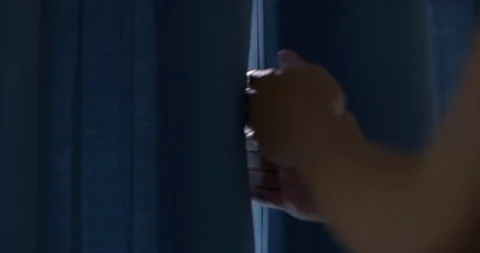 Open curtains Stock Footage 201975870