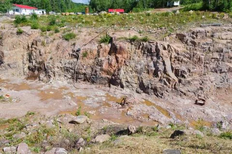 Open cut mining Stock Photos