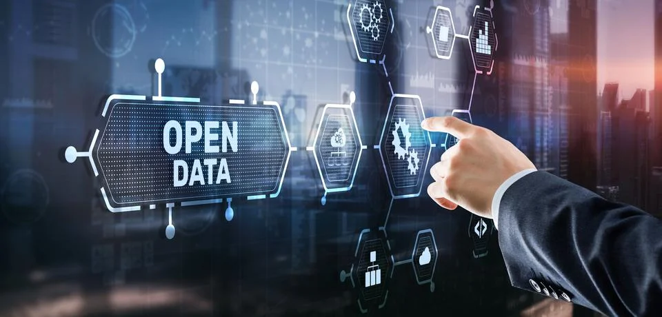 Open Data. Access Concept Modern Technology Stock Photos