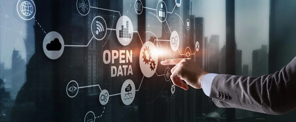 Open Data. Access Concept Modern Technology Stock Photos