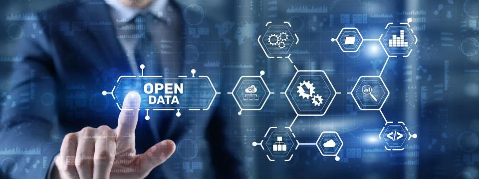 Open Data. Access Concept Modern Technology Stock Photos