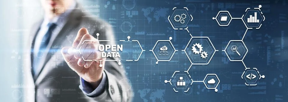 Open Data. Access Concept Modern Technology Foto stock