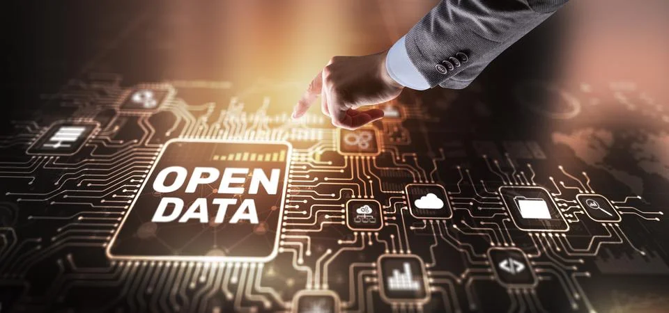 Open data api internet technology concept. Online documentation database 스톡 사진