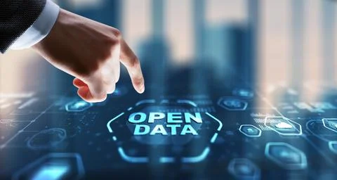 Open data api internet technology concept. Online documentation database Stock Photos