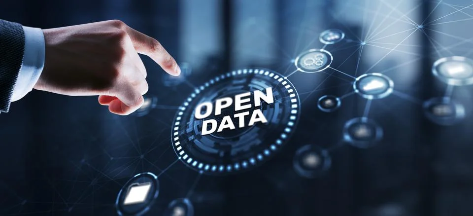 Open data api internet technology concept. Online documentation database 스톡 사진