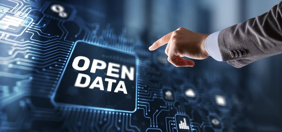 Open data api internet technology concept. Online documentation database 스톡 사진