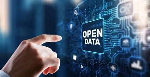 Open data api internet technology concept. Online documentation database 스톡 사진