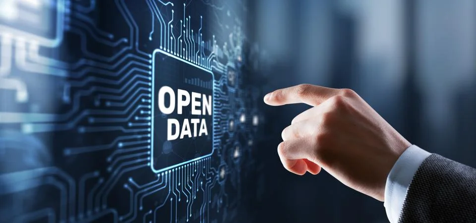 Open data api internet technology concept. Online documentation database 스톡 사진