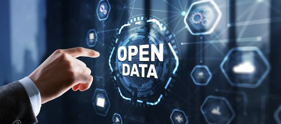 Open data api internet technology concept. Online documentation database 스톡 사진