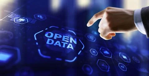 Open data api internet technology concept. Online documentation database 스톡 사진