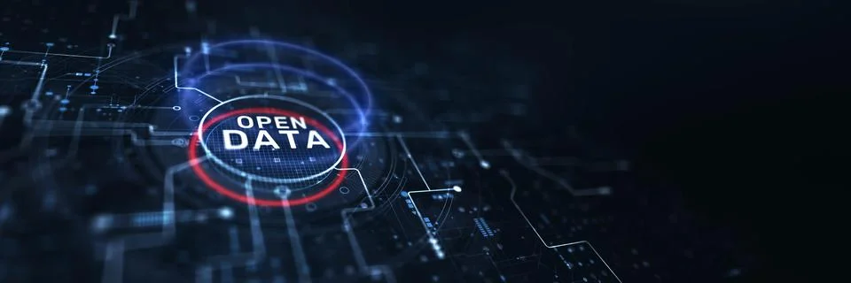 Open Data Concept: Promoting Transparency and Innovation Through Accessible I 스톡 일러스트