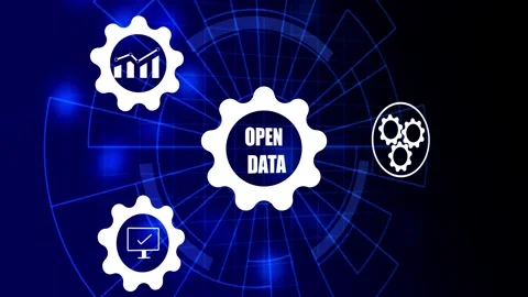 Open data, database concept. business, technology, financial concept. Stock Footage 293482832