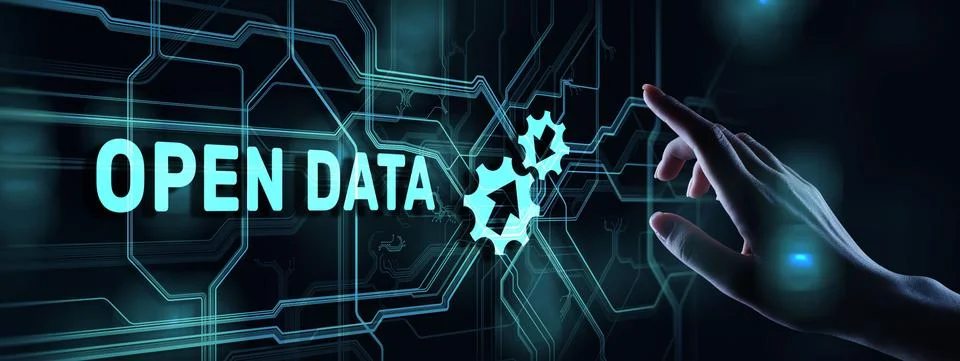 Open data database integration api internet technology concept. Stock Photos