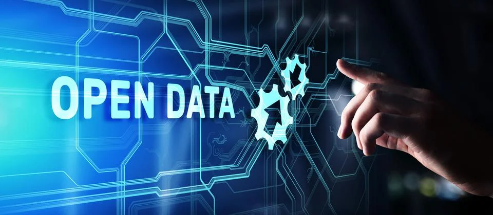 Open data database integration api internet technology concept. Stock-Fotos