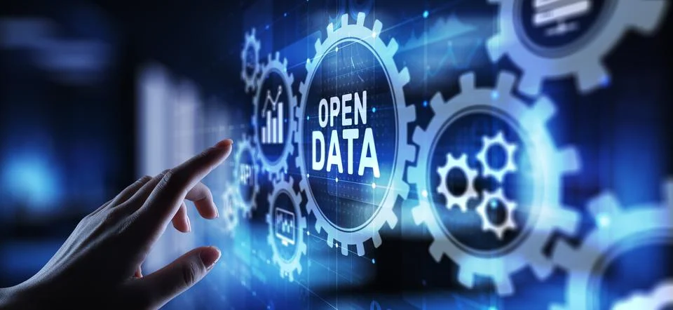 Open data database integration api internet technology concept. Stock Photos