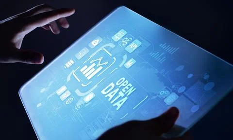 Open data database integration api internet technology concept. Stock Photos