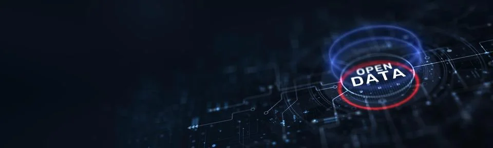 Open Data Platform for Business Intelligence and Data-Driven Decision Making Stock Illustration