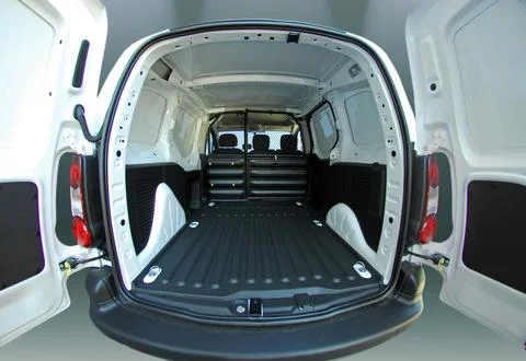 Open delivery van Stock Photos