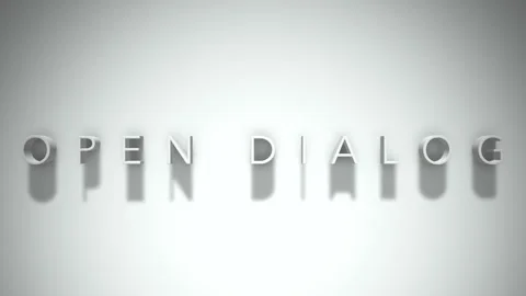 Open dialog 3D title animation with shadows on a white background Stock Footage 297796908
