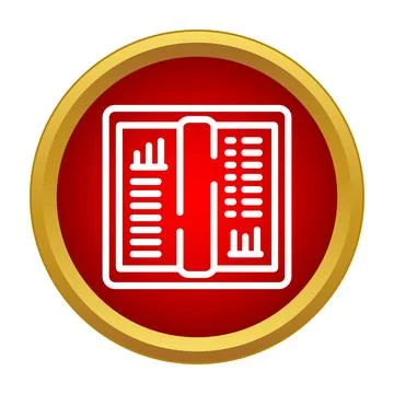 Open diary icon showing schedule or data Stock Illustration