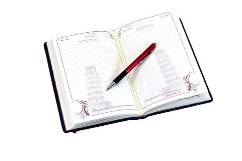 Open diary Stock Photos