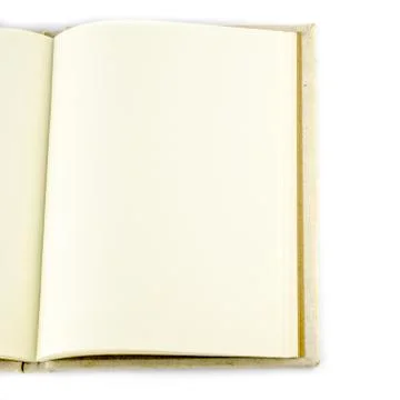 Open diary on white background Stock Photos