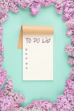 Open to do list on green background Stock-Fotos
