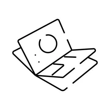 Open document identification for travel and security purposes Stock Illustration