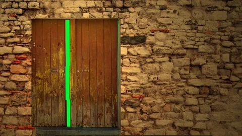 Open Door - 3d animation on Green Screen | Stock Video | Pond5