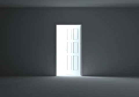 Open door with bright light 스톡 일러스트