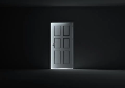 Open door with bright light 스톡 일러스트
