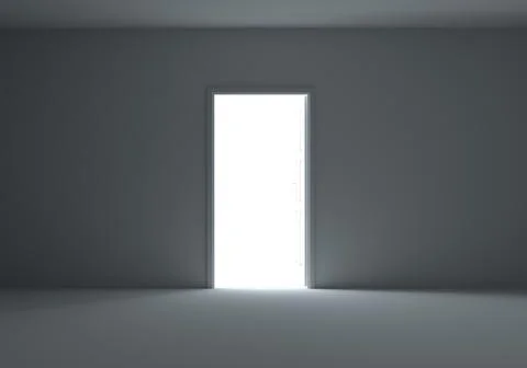 Open door with bright light 스톡 일러스트