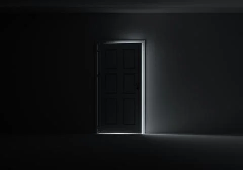 Open door with bright light 스톡 일러스트