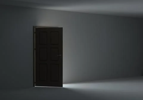 Open door with bright light 스톡 일러스트