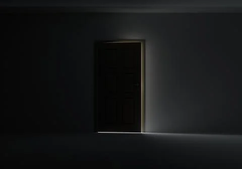Open door with bright light 스톡 일러스트