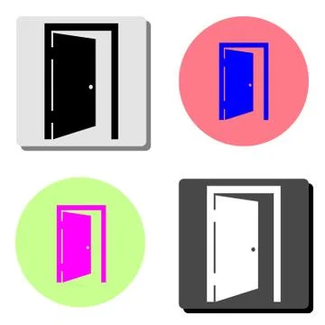 Open Door. flat vector icon Stock Illustration