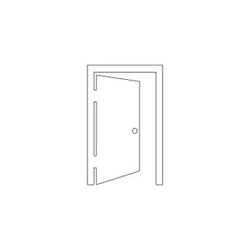 Open Door. flat vector icon Stock Illustration
