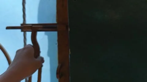 Open the door by hand Stock Footage 136941112