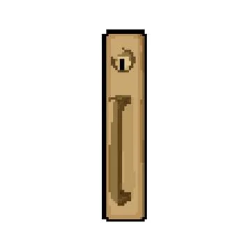 Open door handle pixel art vector illustration Illustration