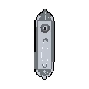 Open door handle pixel art vector illustration Illustration