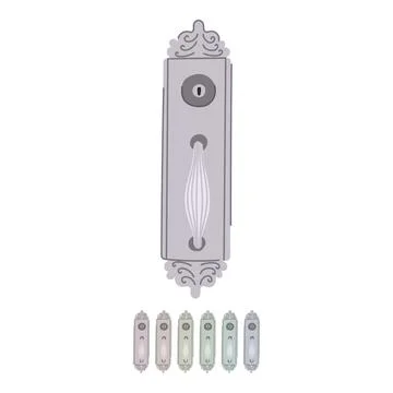Open door handle vector cartoon graphic Illustration